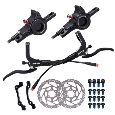 ZTTO DFH-EO2 Ebike Front Hydraulic Brakes Bike Power-Off Hydraulic Brake Kit with Disc - Black