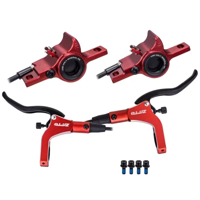 ZTTO DFH-04 Mountain Bike CNC Aluminum Alloy Brake Lever Brake Caliper Set - Red