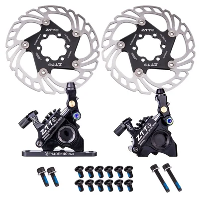 ZTTO GLDS 1 Pair Aluminum MTB Bike Disc Brake Set Cycling Accessory for Road Bicycle - Black