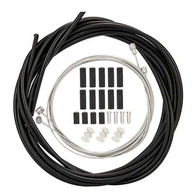 ZTTO Universal Bike Shift Derailleur Cable Bicycle Brake Cable Housing Replacement Kit - Black