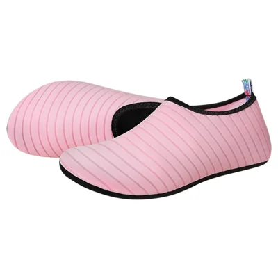 1 Pair Water Shoes Aqua Socks Swim Beach Pool River Slip-On Barefoot Quick-Dry Sports Shoes - Pink / 36-37