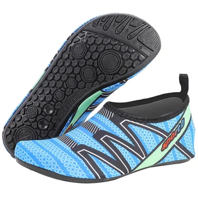 KAPPEEO A002 1 Pair Swim Beach Slip-On Water Shoes Aqua Socks Quick-Dry Sports Shoes - Blue / 36-37