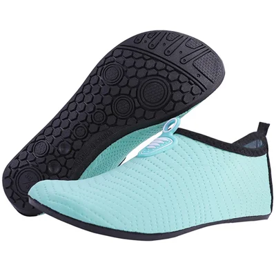 A002 1 Pair Water Shoes Barefoot Aqua Yoga Socks Swim Surf Shoes - Green / 38-39
