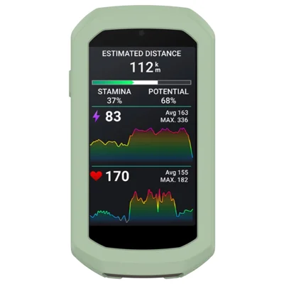 Silicone Protective Case for Garmin Edge 1050 Bike Computer Anti-Scratch Shockproof Cover - Green