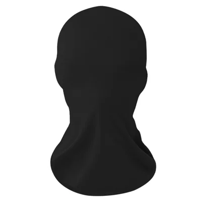 Breathable Ice Silk Full Face Mask for Cosplay and Halloween Costumes See-Through Mask - Black