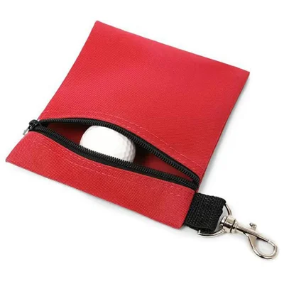 Golf Belt Bag Tool Kit Durable Nylon Waterproof Large Capacity Golf Balls Bag with Carabiner - Red