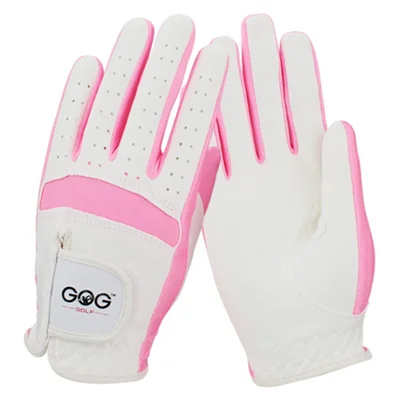GOG 1 Pair Professional Kids Golf Gloves for Boys Girls Breathable Microfiber Training Gloves - Pink / S