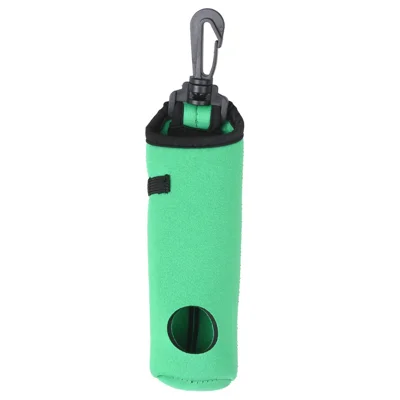 Golf Ball Sleeve Storage Protective Pouch Neoprene Golf Accessories Bag with Hook - Green