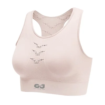GOLOVEJOY YJ01 Size S Women Yoga Bra Summer Outdoor Sports Cycling Fitness Vest with Removable Chest Pads - Pink