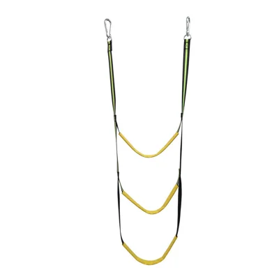 3 Steps Inflatable Boat Boarding Ladder Marine Rope with Hanging Hooks Climbing Aider for Kayak - Fluorescent Green