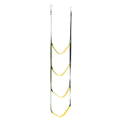 4 Steps Inflatable Boat Boarding Ladder Marine Rope with Hanging Hooks Climbing Aider for Kayak - Fluorescent Green