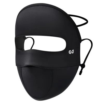 GOLOVEJOY XTJ152 Summer Full Face Sun Protection Mask Ice Silk Cycling Face Cover Women Facekini - Black