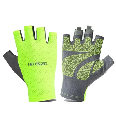 HGYSZG 1 Pair Size XL Cycling Summer Thin Half Finger Gloves Fitness Strength Training Unisex Gloves - Fluorescent Green