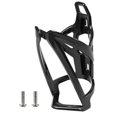 Integrated Bike Water Bottle Cage Mountain Road Bicycle Lightweight Bottle Holder with Screws - Black