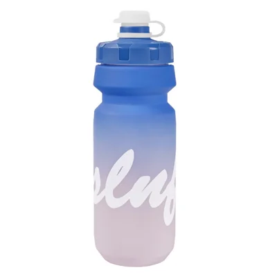 650ml Outdoor Sports LDPE Water Bottle Camping Cycling Hiking Gradient Leakproof Squeeze Bottle (BPA Free, No FDA) - Blue / Purple