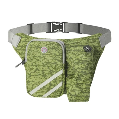 YF-YB001 Outdoor Sports Nylon Waist Pack Men Women Marathon Hiking Cycling Running Fanny Pack - Green