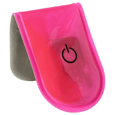 10Pcs / Set Flashing Magnetic LED Clip Lights for Night Running Safety Warning Lamp - Pink
