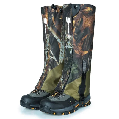 LUCKSTONE 1 Paire de Guêtres en Toile Oxford Imperméables pour Extérieur, Couvre-Bottes pour Randonnée, Camping, Escalade, Ski