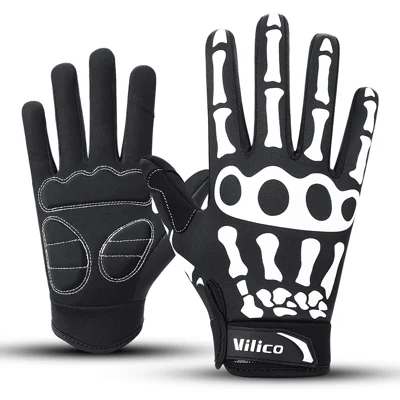 VILICO A0143 1 Pair Full Finger Cycling Gloves Road Bike MTB Bike Shock Absorbing Anti Slip Touchscreen Gloves - M