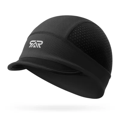 SHINEMEOTH Cycling Cap Short Brim Breathable Quick Dry Sun Protection Small Hat for Head Circumference 54-60cm - Black