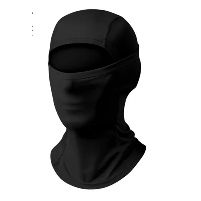 Outdoor Sports Sun Protection High Elasticity Cycling Balaclava Breathable Ice Silk Face Mask - Black
