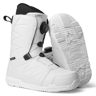 WS 1 Pair All-Terrain Snowboarding Steel Wire Lacing Snow Boots Snowboard Shoes - White / Size 35