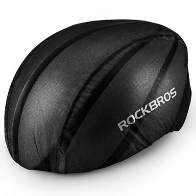ROCKBROS 20001W Cycling Helmet Rain Cover Road Bike Safety Cap Dustproof Waterproof Cover - Adhesive Bonding Type / Black