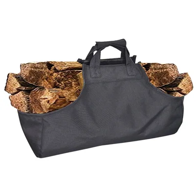 Luckstone CHSNB-001-BK Stuffa di Stoccaggio Legna da Ardere Grandi Borsette Per Cottura a Legna Accessori Per Camino
