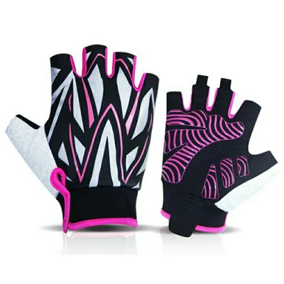 1Pair Cycling Half Finger Gloves Anti-Slip Breathable Gloves Shock Absorbing for Outdoor Biking  /  Sports  /  Fitness - M