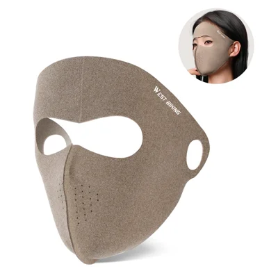 WEST BIKING YP0201479 Cycling Face Mask High Elasticity Winter Windproof Breathable Face Cover for Outdoor Hiking Fishing - Khaki
