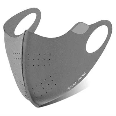 WEST BIKING YP0201475 3D Breathable Face Mask for Winter Cycling Windproof Reflective Face Cover - Dark Grey