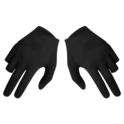 1 Pair Magnetic 3 Fingers Breathable Snooker Billiard Gloves Professional Anti-slip Cue Pool Gloves - Black / S