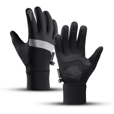 VILICO A0003 1 Paar Winterthermische Handschuhe für Outdoor-Sportarten Fahrradhandschuhe Unterstützung Touchscreen Rutschfest Wasserdicht - S / Schwarz