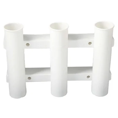 YJ-ZJ-010 ABS Marine Boat Fishing Rod Holder Heavy-Duty Ergonomic Fishing Rod Stand Bracket - White without Holes