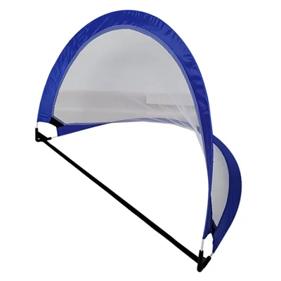120 x 80 x 80cm Pop Up Football Goal Folding Soccer Goal Net Football Training Kids Gift - Blue