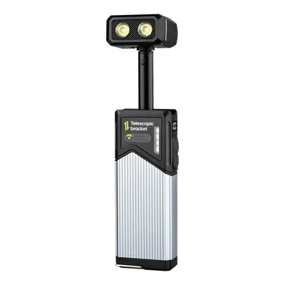 10 W 500 lm Teleskop-LED-Arbeitsleuchte, 270 Grad drehbar, magnetisch, mit Typ-C-Anschluss, Taschenlampe für Outdoor und Camping
