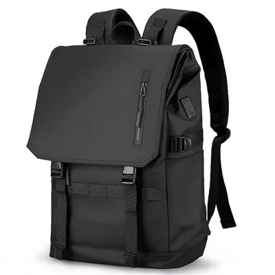 MARK RYDEN MR5748SJ Expandable Backpack RFID Blocking 15.6inch Laptop Shoulder Bag with Dual Charging Ports and Compass