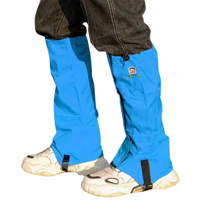 AOTU 1Paire Guêtres en Toile Oxford Imperméables pour Extérieur Couvre-bottes Couvre-chaussures pour Randonnée Camping Escalade Ski - Bleu