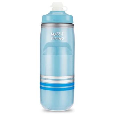 WEST BIKING YP0721046 Sport Insulated Water Bottle Cycling Squeeze PP5 Water Container 620ml (BPA Free, No FDA Certificate) - Blue