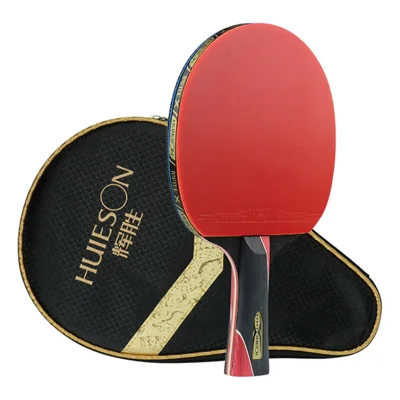 HUIESON HS-WX 1 Unidad Paleta de Tenis de Mesa de 5 Estrellas Raqueta de Tenis de Mesa para Entrenamiento - Empuñadura de Apretón de Manos