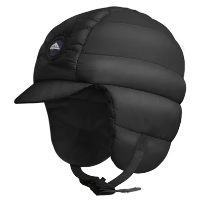 GOLOVEJOY DMZ91 Men's Winter Windproof Brim Design Bomber Hat Skiing Down Earflap Beanie Cap Keeping Warm - Black
