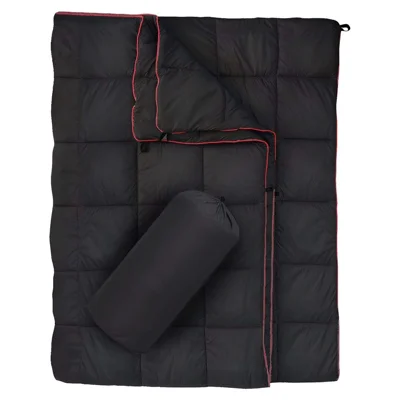20 cm kvadratisk kvadrerad filt för utomhus, park, strand, resa 20D nylon, sovplats, fuktbeständig matta - Svart