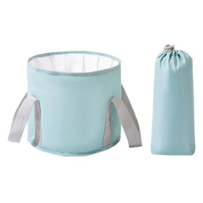 AOTU Thermal Insulation Aluminum Foil Foot Bath Basin Home Foot Soaking Bucket for Travel, Size: S - Blue