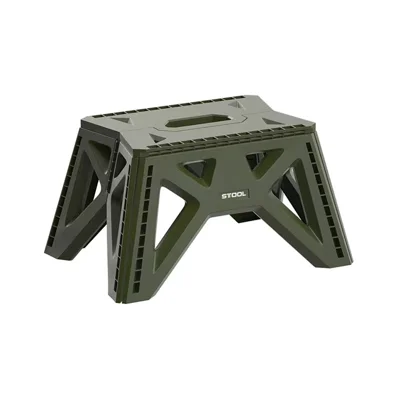 6901-S Portable PP Folding Stool Home Outdoor Camping Fishing Stool, Size S - Army Green