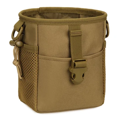 PROTECTOR PLUS A034 600D Fabric Waterproof Slingshot Bag Paintballs Storage Waist Bag - Brown