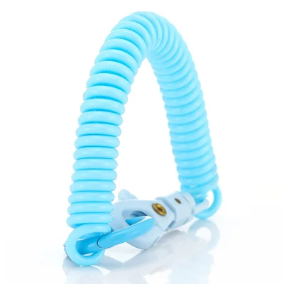 01 Multifunctional Outdoor Keychain Coil Anti-Lost Rope Elastic EVA Spring Rope - Sky Blue
