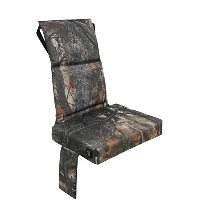 Outdoor Camping Hunting Electric Heating Chair 600D Oxford Cloth+EPE Tree Mount Seat Cushion, 46x31x59cm - Leaf Camouflage