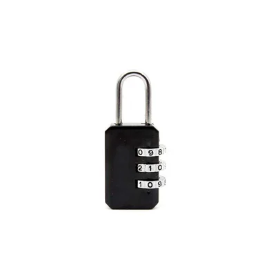 Mini Anti-theft Lock Zinc Alloy Multifunctional Code Lock Travel Suitcase Luggage Wardrobe Padlock - Black