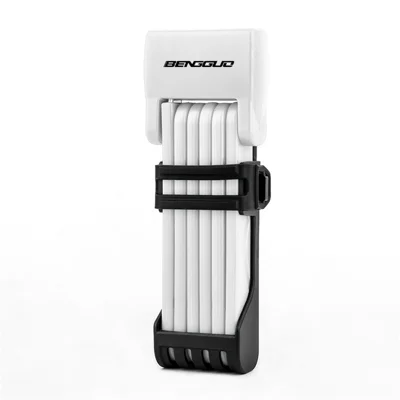 BENGGUO BG-0513 Alloy Steel + ABS Bike Lock 6 Section Folding Bicycle Motorcycle Anti Theft Security Lock - White
