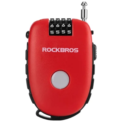 ROCKBROS 32420981001 Telescopic Chain Bicycle Code Lock Anti-theft Steel Wire Bike Lock Helmet Backpack Password Lock